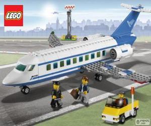 Lego passenger airplane puzzle