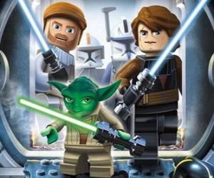 Lego Star Wars: Yoda, Luke Skywalker, Obi-Wan Kenobi puzzle