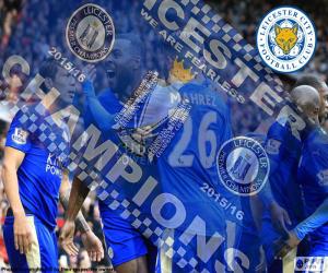 Leicester City, champion 2015-2016 puzzle