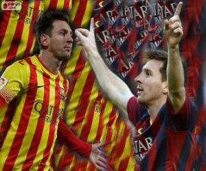 Leo Messi, top scorer in the history of FC Barcelona puzzle