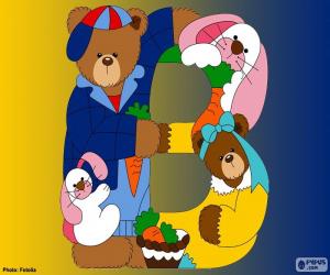 Letter B bear puzzle