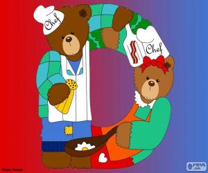 Letter D of bears puzzle