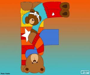 Letter F of bears puzzle