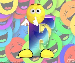 Letter F smiley puzzle