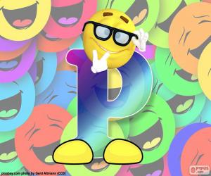 Letter P of smiley puzzle