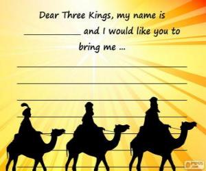 Letter to the three kings puzzle