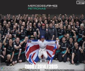 Lewis Hamilton, champion F1 2015 puzzle