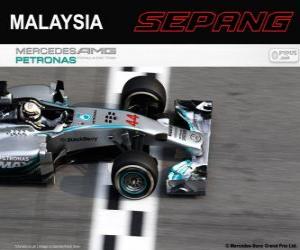 Lewis Hamilton champion of the Grand Prix of Malaysia 2014 puzzle
