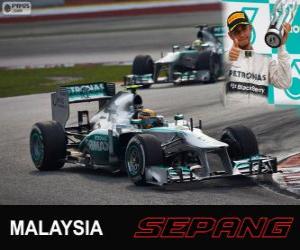 Lewis Hamilton - Mercedes - 2013 Malaysia Grand Prix, 3rd classified puzzle