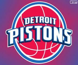 Logo Detroit Pistons, NBA team. Central Division, Eastern Conference puzzle