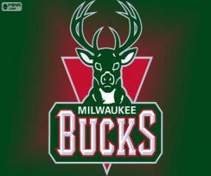 Logo Milwaukee Bucks, NBA team. Central Division, Eastern Conference puzzle