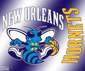 Logo New Orleans Hornets, NBA team. Southwest Division, Western Conference puzzle