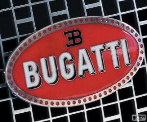 Logo of Bugatti, French brand of Italian origin puzzle