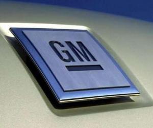 Logo of GM or General Motors. Car Brand U.S.A puzzle