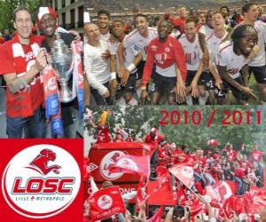 LOSC Lille, champion of the French football league, Ligue 1 2010-2011 puzzle