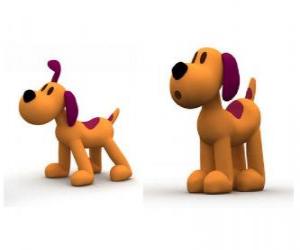 Loula the dog is the mascot of Pocoyo puzzle