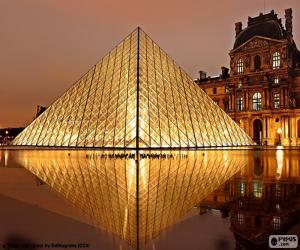 Louvre Pyramid, Paris, Francia puzzle