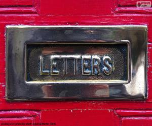 Mailbox on a red door puzzle