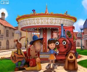 Main characters of the film Dougal - The Magic Roundabout puzzle