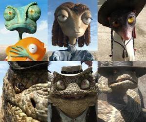 main protagonists of the film Rango puzzle