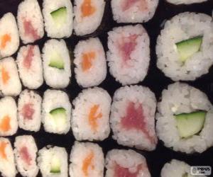 Makis, variant of sushi puzzle