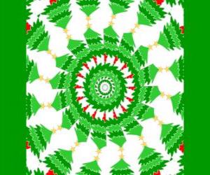 Mandala with Christmas decorations puzzle