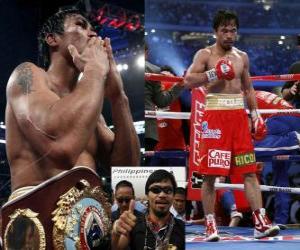 Manny Pacquiao also known as Pac-Man, is a Filipino professional boxer. puzzle