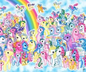 many ponies with rainbow. My little pony puzzle