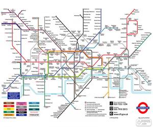 Map of the London underground puzzle
