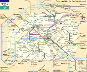 Map of the Paris Métro puzzle