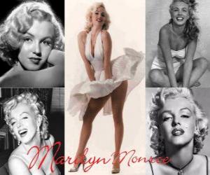 Marilyn Monroe (1926 - 1962) was a model and actress of American film puzzle