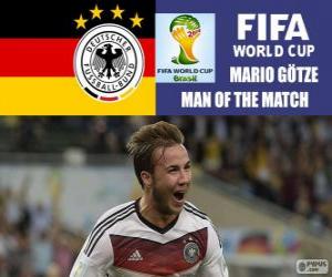 Mario Götze, best player of the final. Brazil 2014 Football World Cup puzzle
