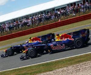 Mark Webber and Sebastian Vettel - Red Bull - Silverstone 2010 puzzle