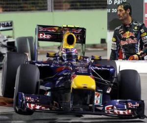 Mark Webber - Red Bull - Singapore 2010 (3rd place) puzzle