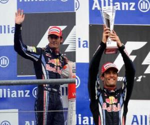 Mark Webber - Red Bull - Spa-Francorchamps, Belgium Grand Prix 2010 (2nd place) puzzle