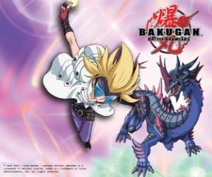 Masquerade and his Bakugan Darkus Hydranoid puzzle