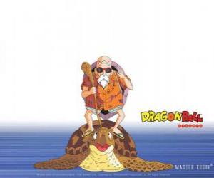 Master Roshi, Muten Roshi or Kame Sennin, the ancient martial arts master who trains Son Goku and Krillin puzzle