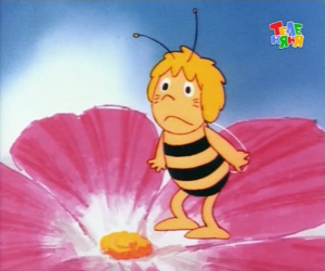 Maya the Bee on a flower puzzle
