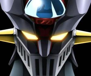 Mazinger Z, head of the gigantic Super Robot, main protagonist of the adventures in the manga series Mazinger Z puzzle