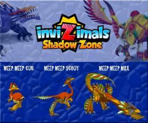 Meep Meep Cub, Meep Meep Scout, Meep Meep Max. Invizimals Shadow Zone. The fastest creature in Africa is a good fighter puzzle