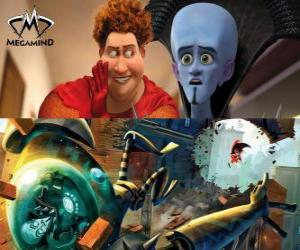 Megamind and Tighten or Titan in a fight puzzle