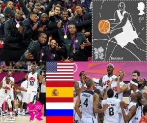 Men's basketball podium London 2012 puzzle