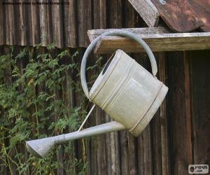 Metal watering can puzzle