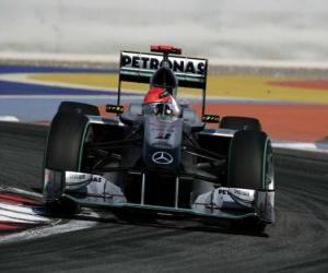 Michael Schumacher - Mercedes - Bahrain 2010 puzzle