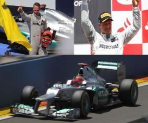 Michael Schumacher - Mercedes - GP of Europe 2012 (ranked 3rd) puzzle