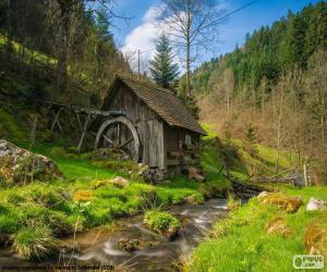 Mill of wood puzzle