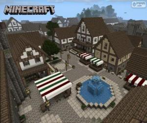 Minecraft village puzzle