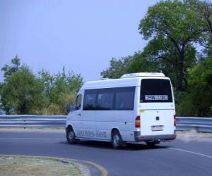 Minibus in a trip to the mountain puzzle