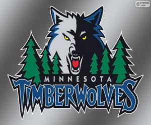 Minnesota Timberwolves logo, NBA team. Northwest Division, Western Conference puzzle