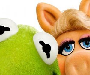 Miss Piggy and Kermit the Frog puzzle